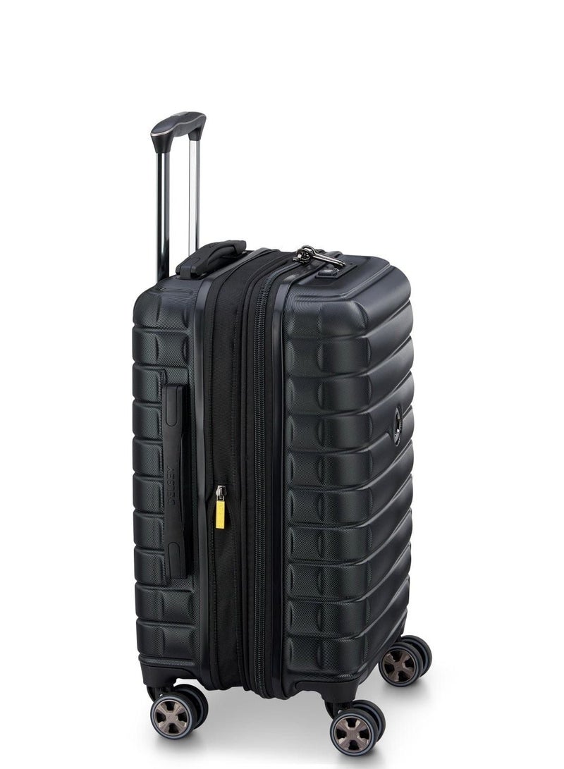 Delsey Shadow 5.0 55cm Hardcase 4 Double Wheel Expandable Cabin Luggage Trolley Black - 00287880100