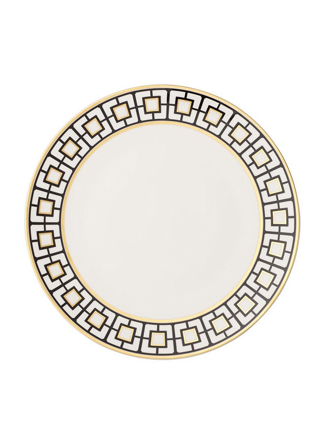 37-Piece Metrochic Dinner Set White/Black/Gold