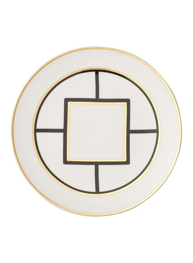 37-Piece Metrochic Dinner Set White/Black/Gold