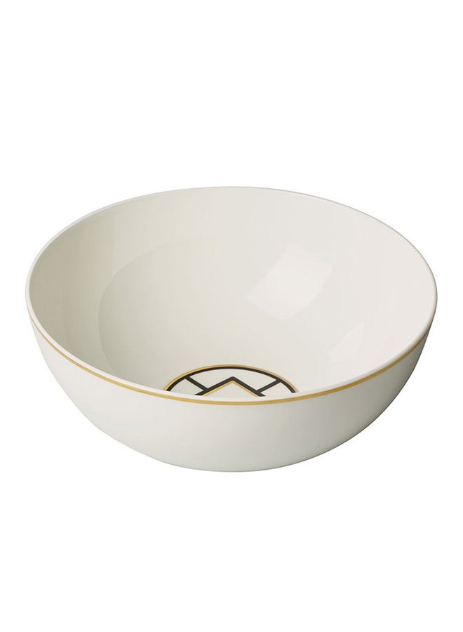 37-Piece Metrochic Dinner Set White/Black/Gold