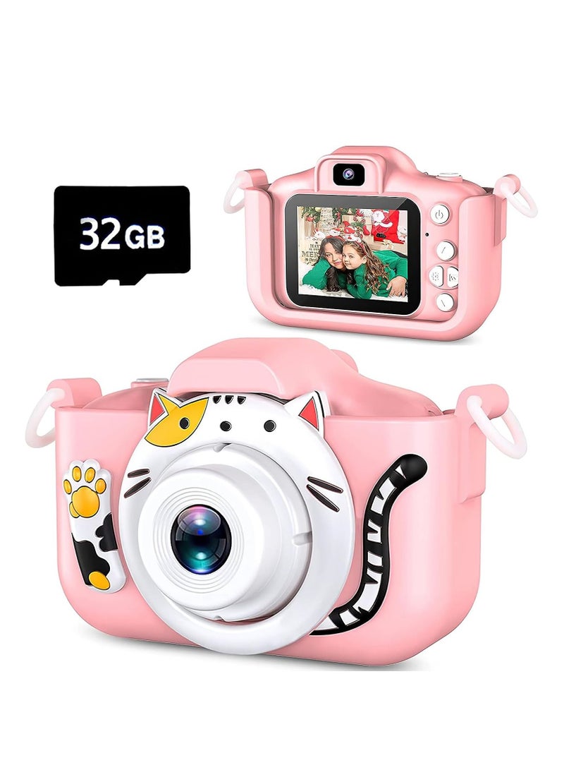Kids Camera, Upgrade Kids Selfie Camera, Birthday Festival Gifts for Boys/Girls Age 3-12, 1080P HD Digital Video Cameras for Children, Portable Camera Toy for 3-12 Year Kids