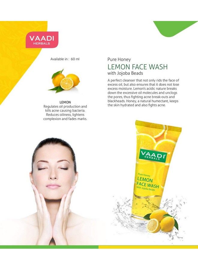Value Pack Of Honey Lemon Face Wash With Jojoba Beads 4 X 60Ml