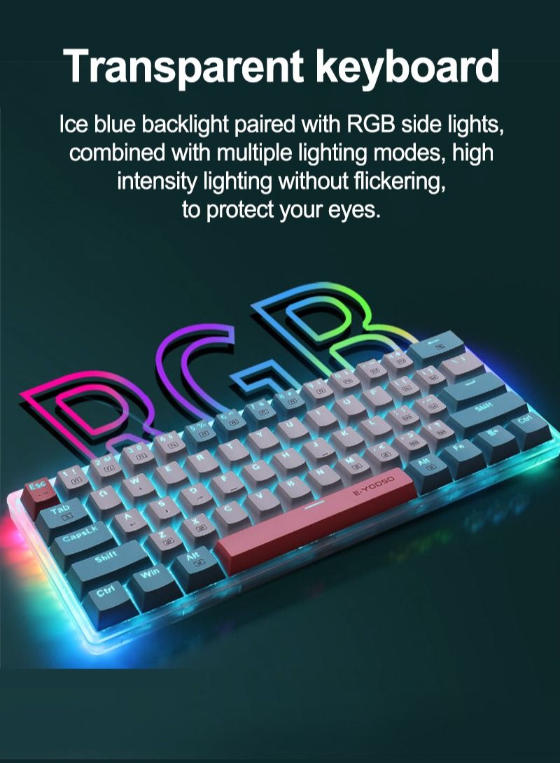 Z-11T 61 keys RGB Mechanical Gaming Keyboard Red Switch