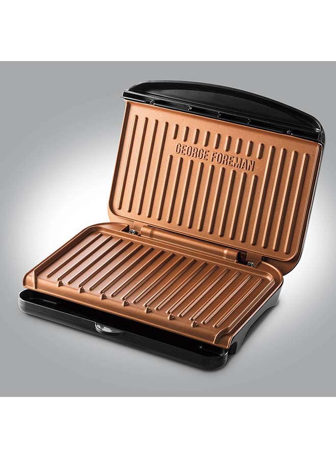 Electric Indoor Medium Fit Grill Versatile Griddle, Hot Plate, And Toastie Machine With Improved Non-Stick Coating And Speedy Heat Up 1630 W 25811 Black Copper