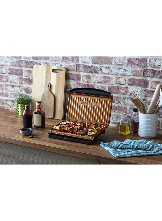 Electric Indoor Medium Fit Grill Versatile Griddle, Hot Plate, And Toastie Machine With Improved Non-Stick Coating And Speedy Heat Up 1630 W 25811 Black Copper