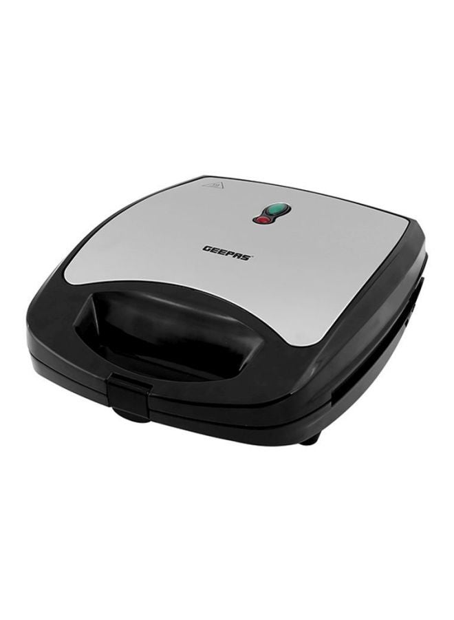 Multi-Snacks Maker 2-in-1, 8 Slice Sandwich Maker | Non-Stick Detachable Cooking Plate | Cooks Delicious Crispy Sandwiches | Cool Touch Handle | Automatic Temperature Control GSM5444 Silver