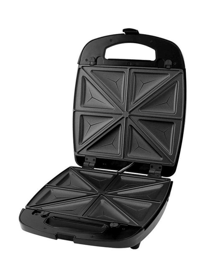 Multi-Snacks Maker 2-in-1, 8 Slice Sandwich Maker | Non-Stick Detachable Cooking Plate | Cooks Delicious Crispy Sandwiches | Cool Touch Handle | Automatic Temperature Control GSM5444 Silver