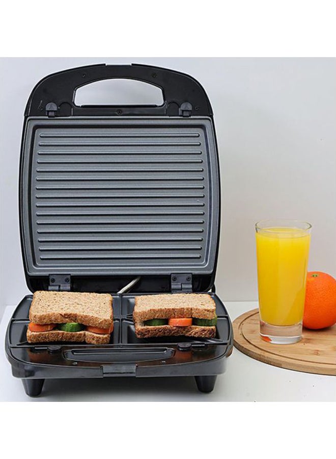 Multi-Snacks Maker 2-in-1, 8 Slice Sandwich Maker | Non-Stick Detachable Cooking Plate | Cooks Delicious Crispy Sandwiches | Cool Touch Handle | Automatic Temperature Control GSM5444 Silver
