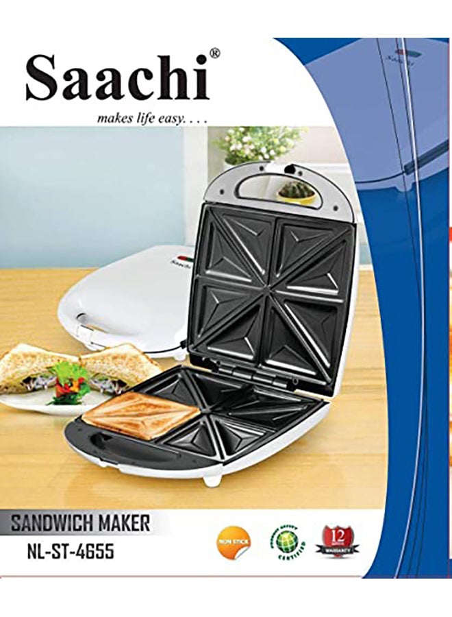 8-Slice Non Stick Sandwich Maker 1100 W NL-ST-4655-BK Black/Silver