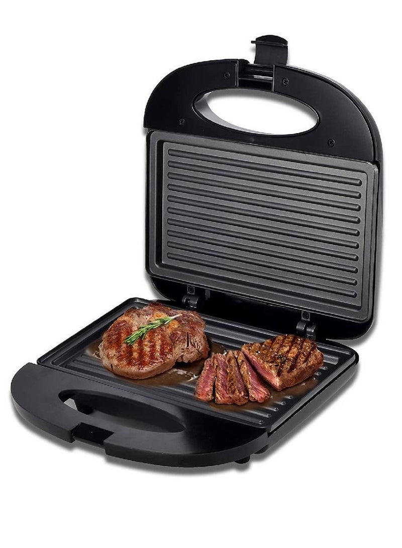 2 Slice Non-stick Grill & Sandwich Maker 750 W Black/Silver