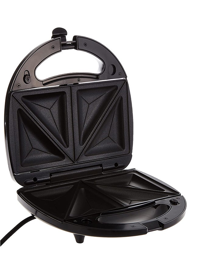 Sandwich Maker, 2-Slot Non-Stick, 3in1 Versatile Interchangeable Grill and Waffle Plates, Indicator Lights, Quick and Easy Meals, Compact Design, 750 W TS2090-B5 Black