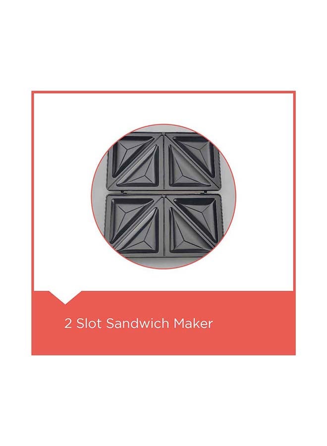 Sandwich Maker with Removable Grill Plate 2 Slot 750.0 W TS2080-B5 Black