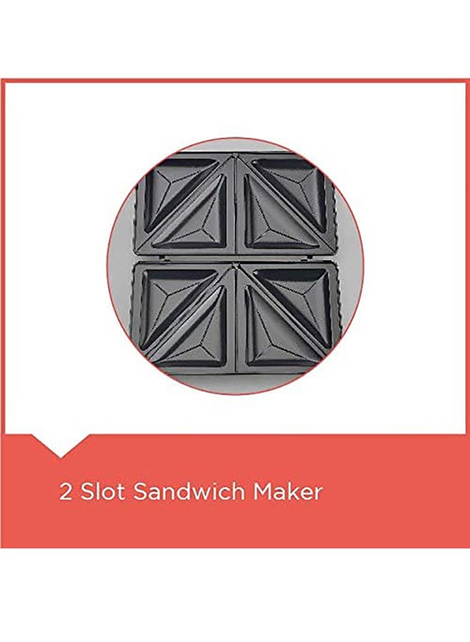 Portable 2 Slot Sandwich Maker 750 W TS2000-B5 Black