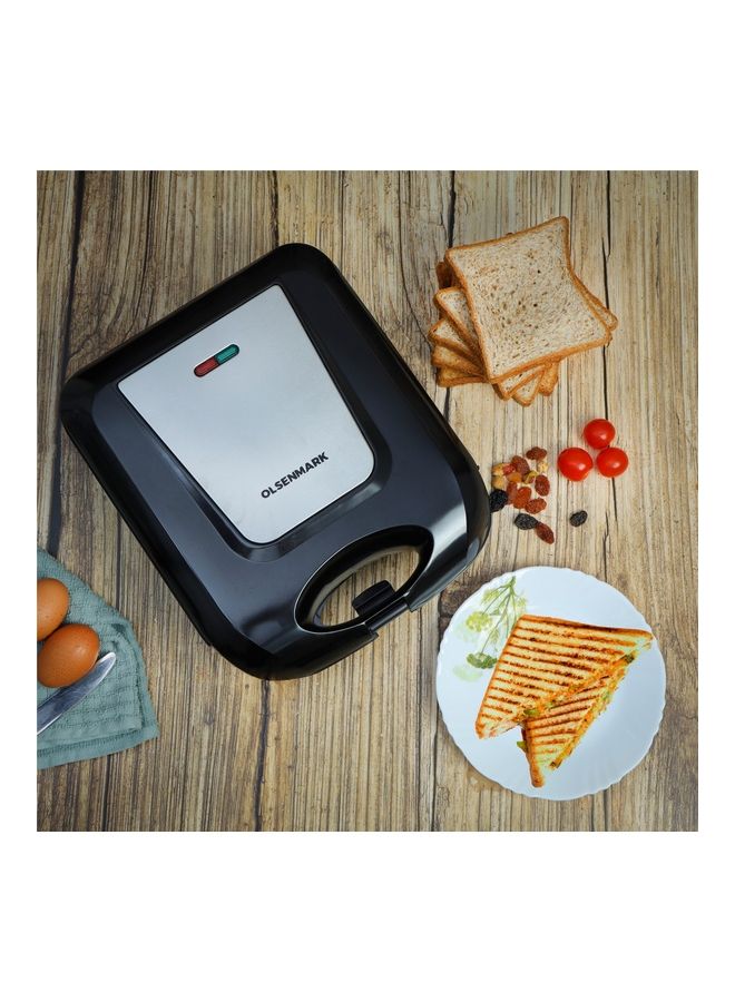 Sandwich Maker With Non-Stick Coating Plates 1400 W OMSM2491 Silver/Black