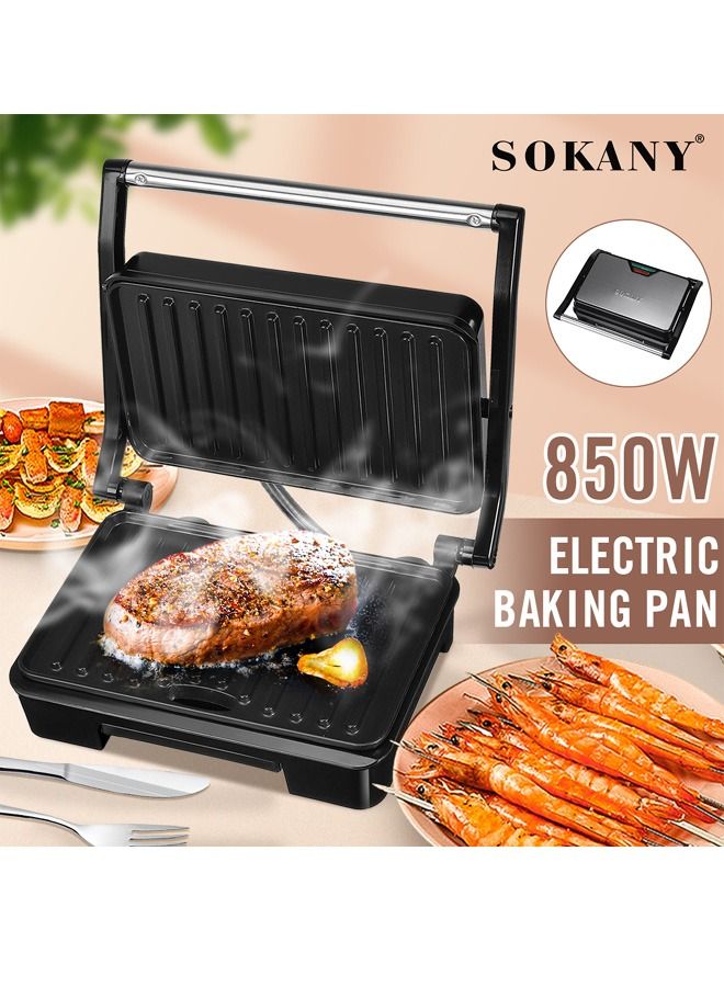 Sokany 223 New Bottom Oil Fume Burger Patty Machine Anti Stick Easy To Use Steak Machine Kitchen Appliances Barbecue Utensils