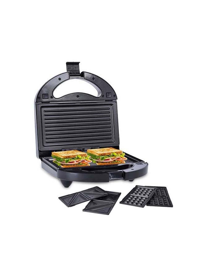 3 In 1 Multiplate Sandwich Maker 750 W OMSM2428 Black/Silver