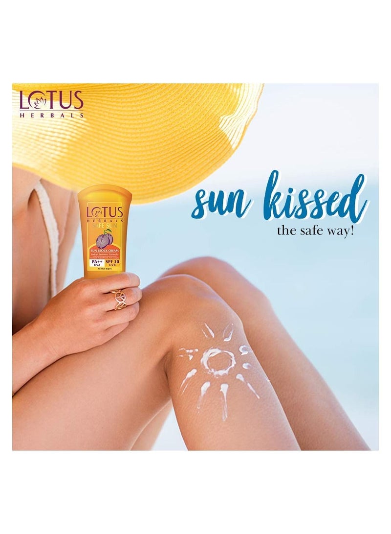 Lotus Herbals UV Screen Matte Gel SPF 50 100Gm and Sun Block Cream SPF 30 100gm