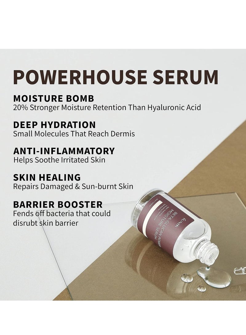 Beta-Glucan Power Deep Moisture Vegan Serum 400,000 ppm Intense Hydration Mushroom Yeast Extracts Naturally-derived - Dry Mature Sagging Sensitive Skin Cell Regenerating Lifting Korean Skincare