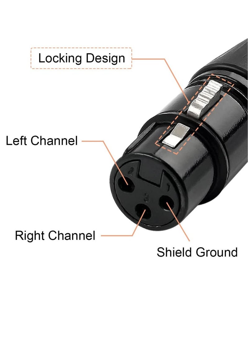 10 PCS XLR Connector, 5 Male and 5 Female XLR Mic Microphone Connector, 3 Pins Ultra-Low Noise Microphone and High Conductivity Audio Socket