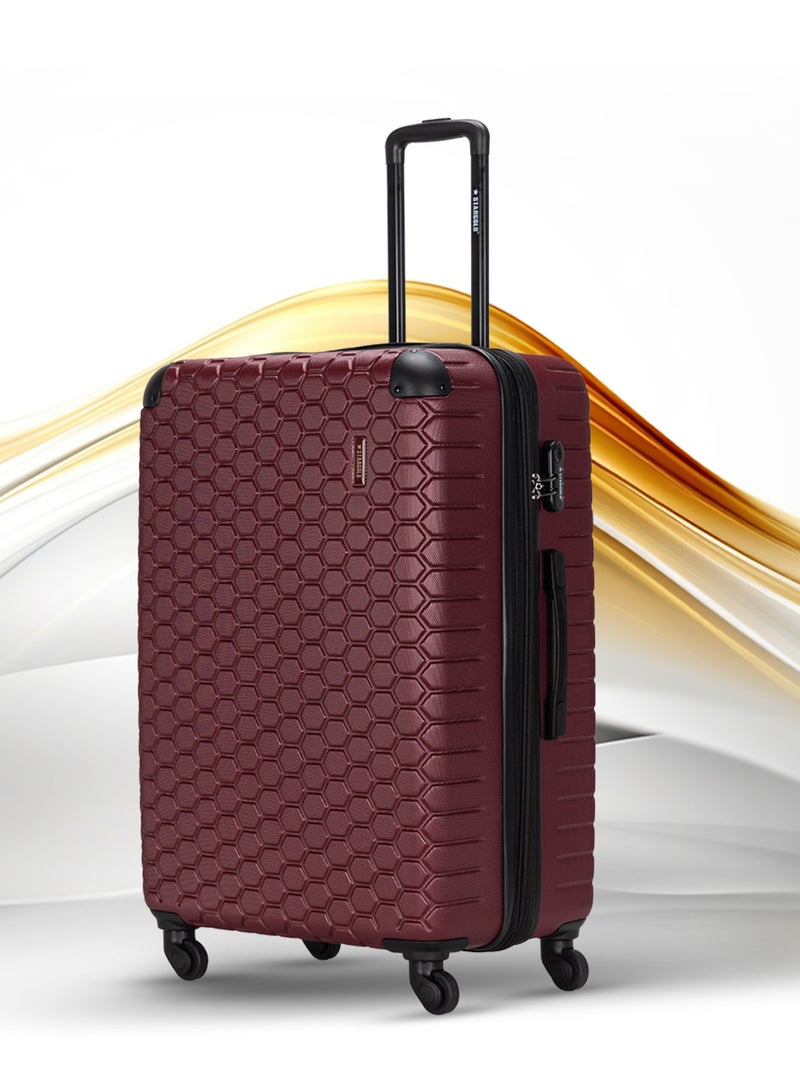 4 Pack Of Hardside Spinner Number Locked Luggage Trolley