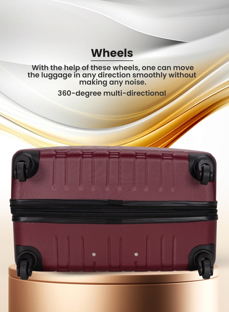 4 Pack Of Hardside Spinner Number Locked Luggage Trolley