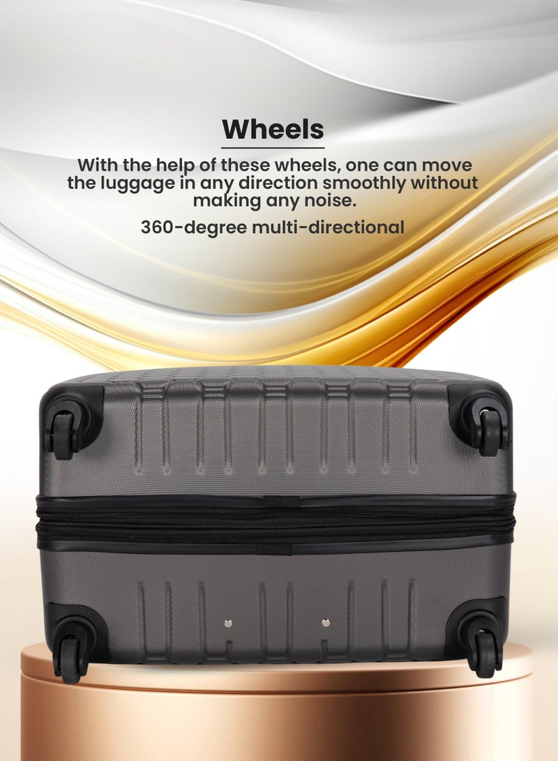 4 Pack Of Hardside Spinner Number Locked Luggage Trolley