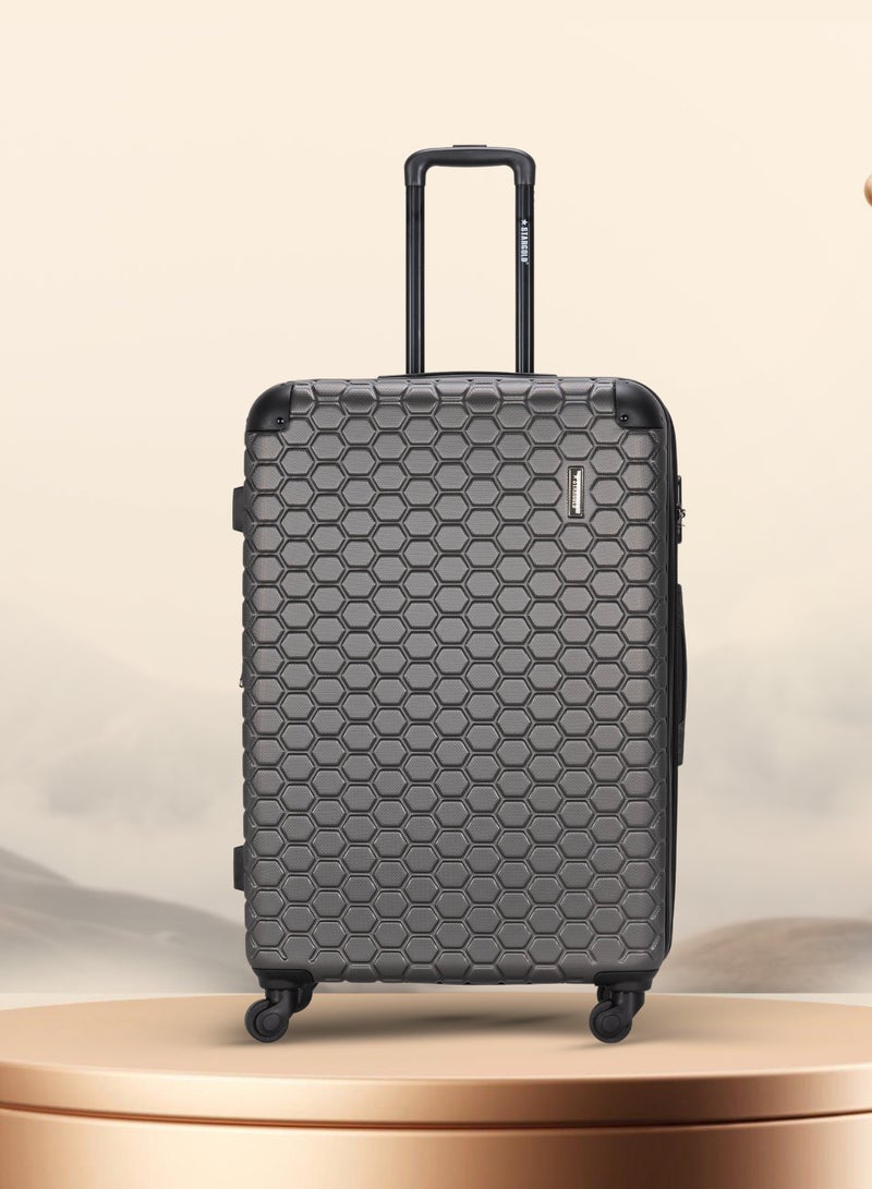4 Pack Of Hardside Spinner Number Locked Luggage Trolley