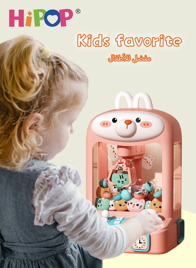 Children Play Claw Game Machine with Music and Light,Mini Doll Machine as Kids Gift