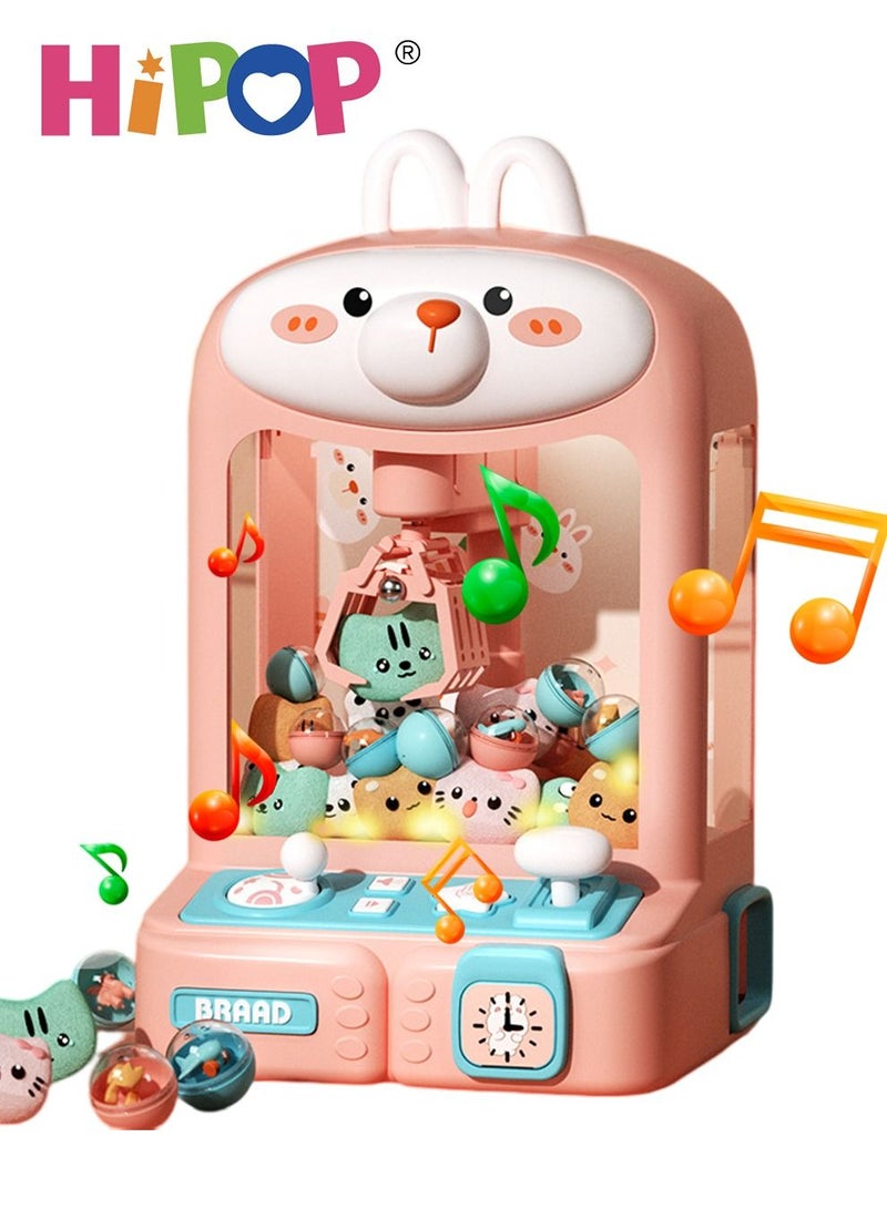 Children Play Claw Game Machine with Music and Light,Mini Doll Machine as Kids Gift