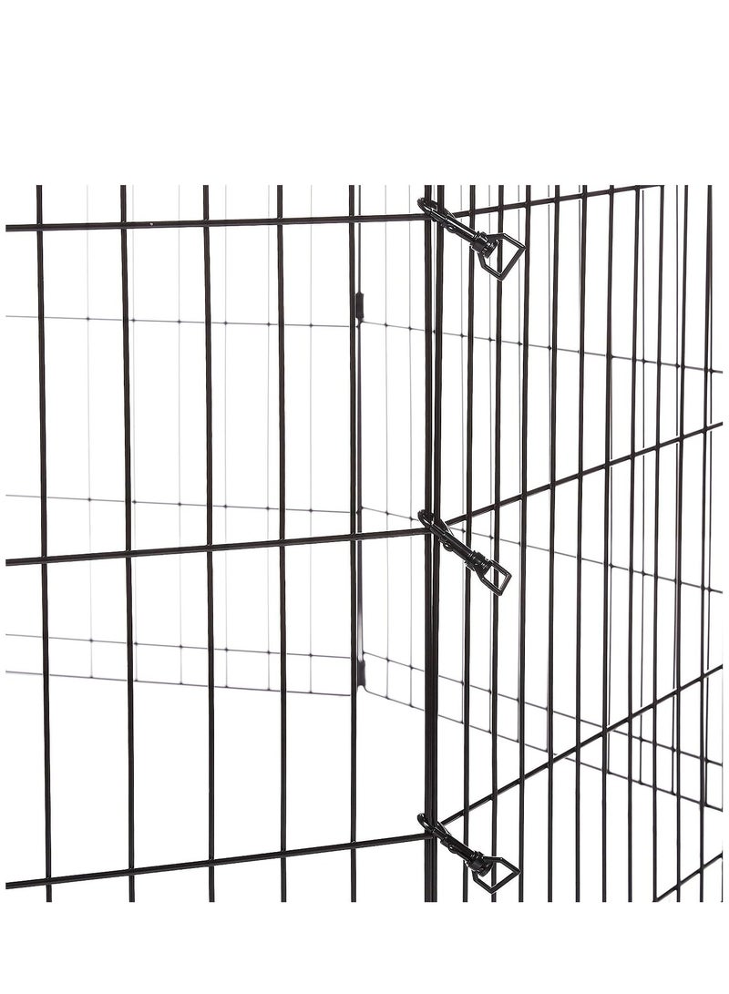 Exercise Pen with Full Max Lock Door Black 24Inch