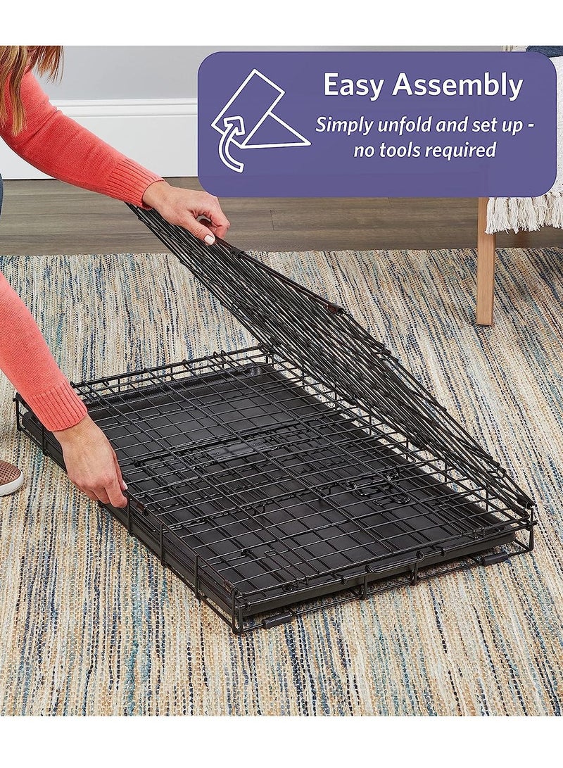 Contour Double Door Dog Crate 24Inch Suitable For Small And Medium Dogs