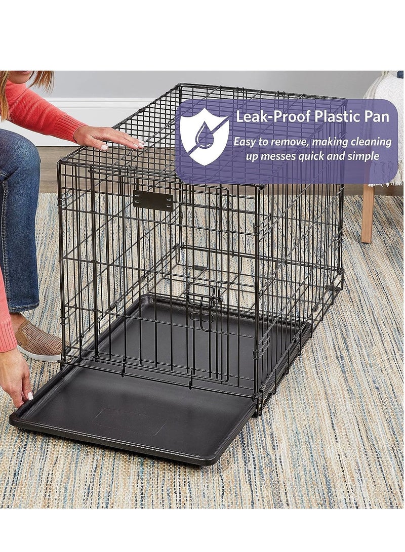 Contour Double Door Dog Crate 24Inch Suitable For Small And Medium Dogs