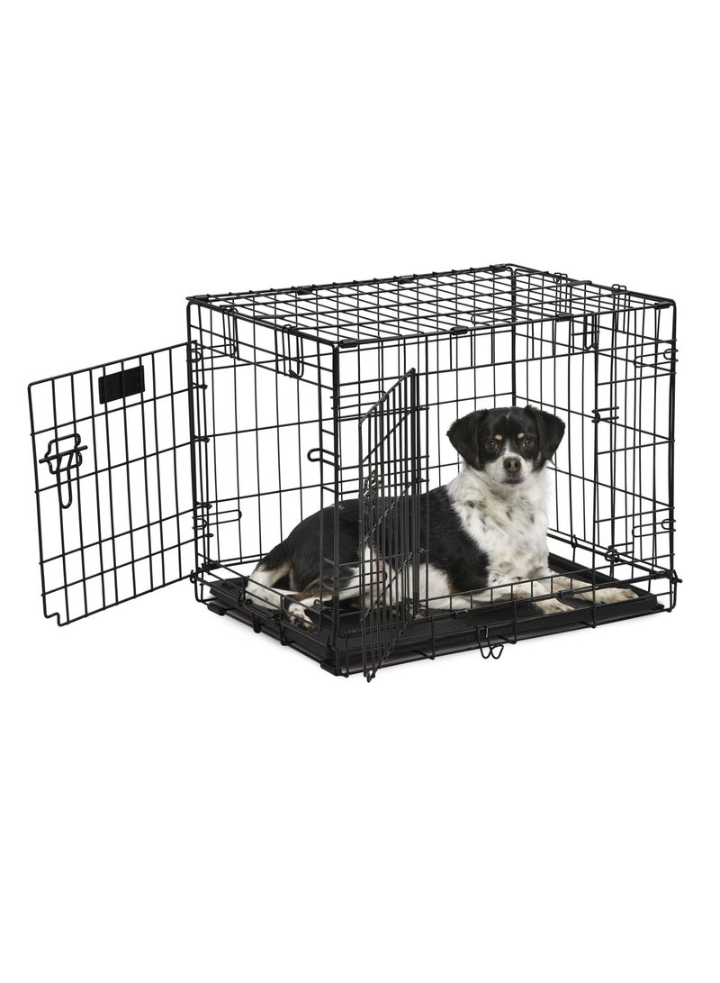 Contour Double Door Dog Crate 24Inch Suitable For Small And Medium Dogs