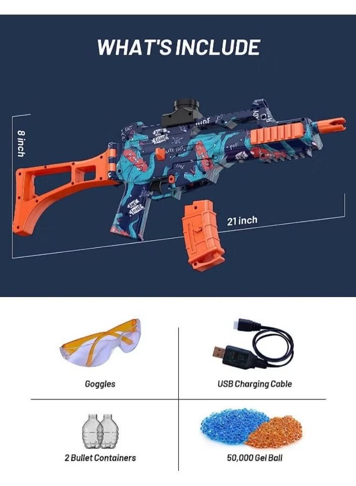 Electric Gun Splatter Ball Gel Blaster with Water Beads and Goggles Gel Ball Blaster Automatic is Eco Friendly Outdoor Activities Team Game for Kids