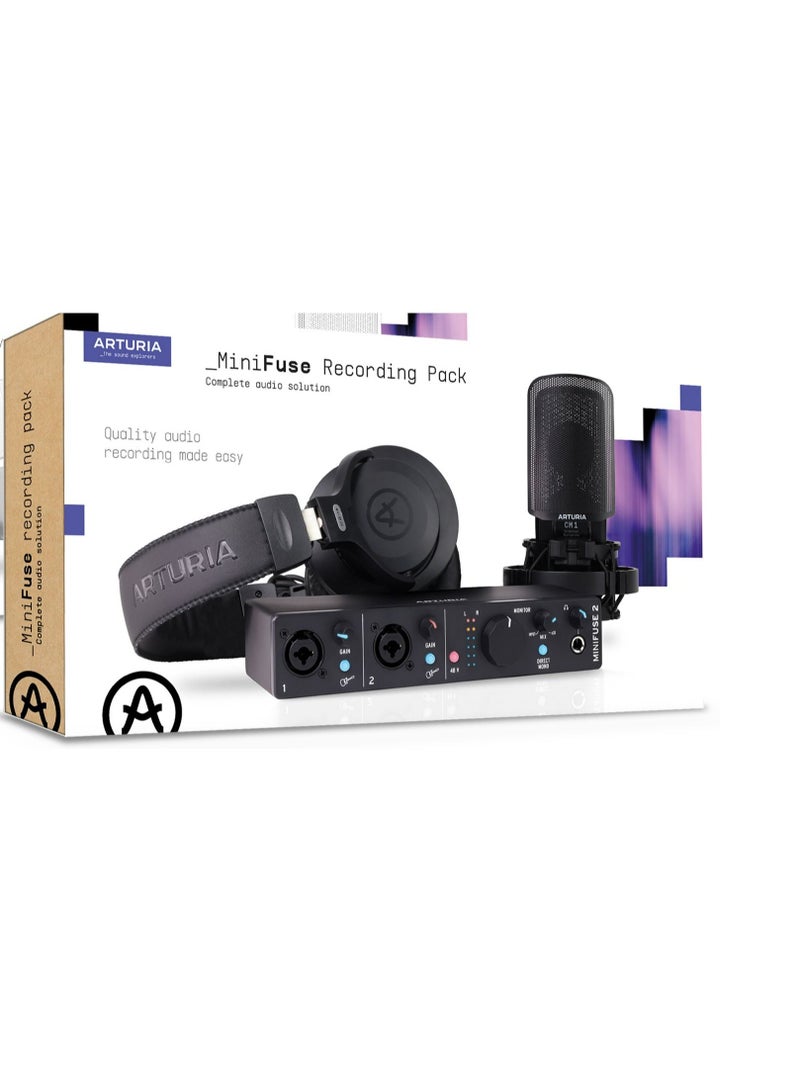 Arturia MiniFuse Recording bundle Pack Black