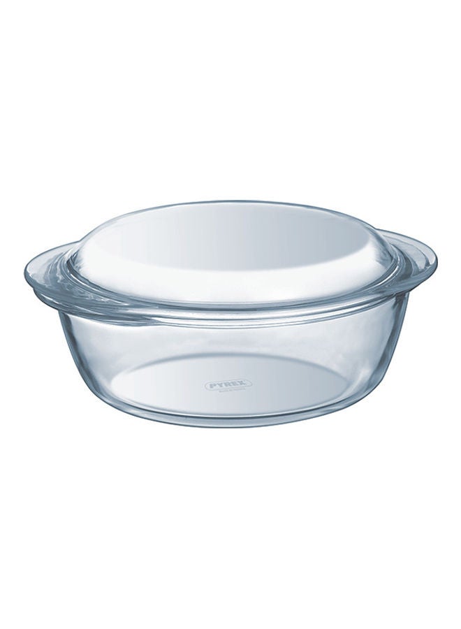 Essentials Glass Round Casserole High Resistance Transparent 2.2 + 0.8Liters