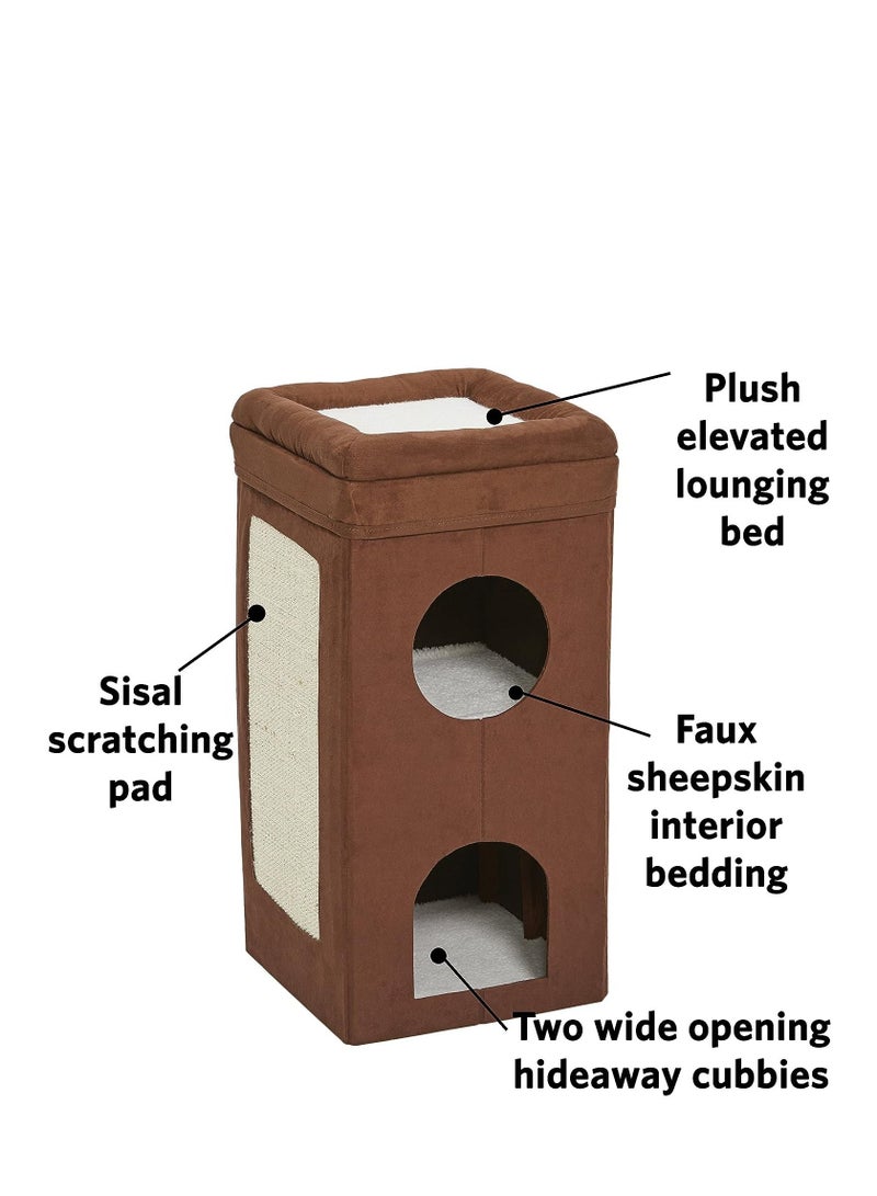 Curious Cat Condo Brown 15X31X15Inch