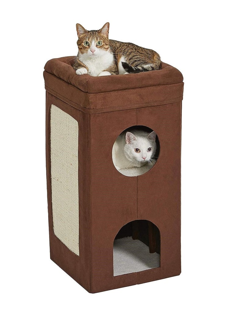 Curious Cat Condo Brown 15X31X15Inch
