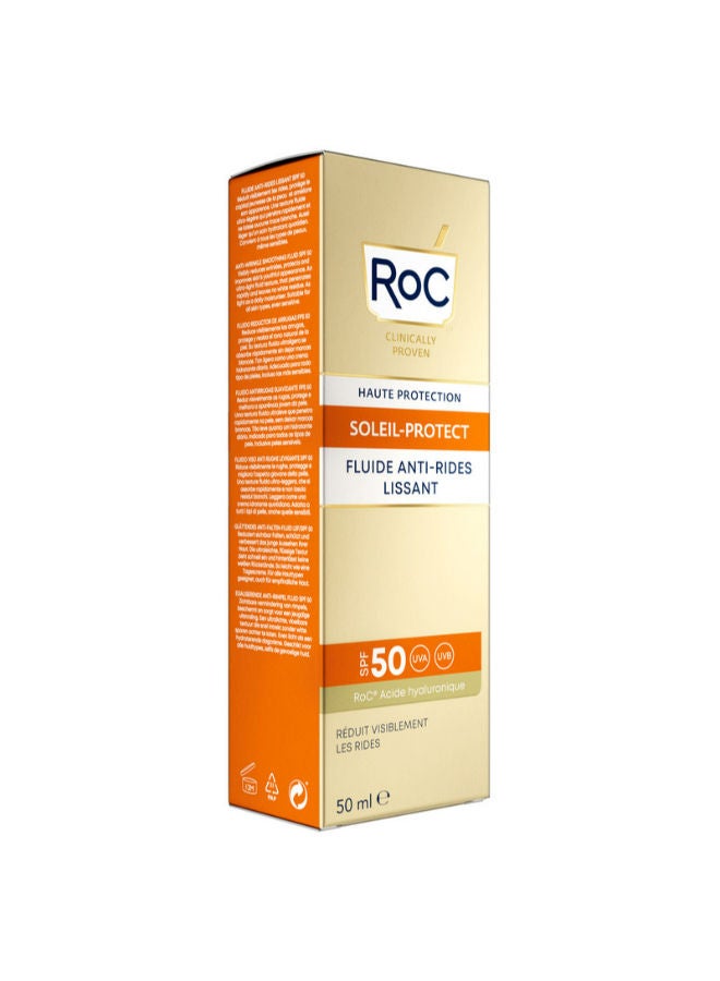 SOLEIL-PROTECT ANTI-WRINKLE SMOOTHING FLUID SPF50+ 50ML