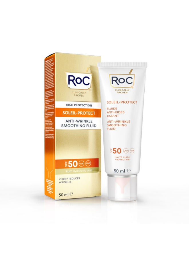 SOLEIL-PROTECT ANTI-WRINKLE SMOOTHING FLUID SPF50+ 50ML