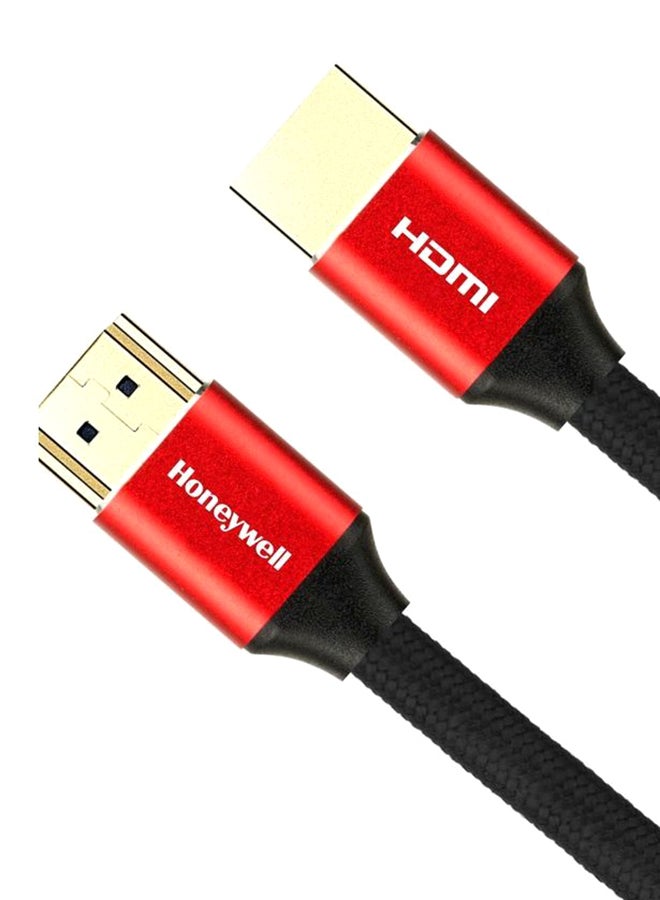 HDMI 2.1, 8k@60Hz Cable With Ethernet, 3 Mtr (9.9ft), 4K@120Hz UHD Resolution, 48 GBPS High Speed, Comaptible With Television, Soundbar, Gaming Console, PC, Laptop Red/Black