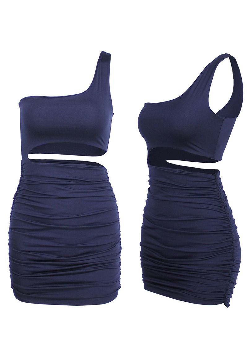 Hip Wrap Dress Blue