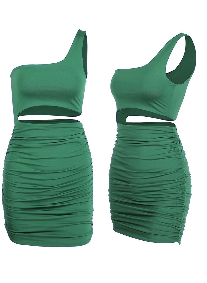 Hip Wrap Dress Green