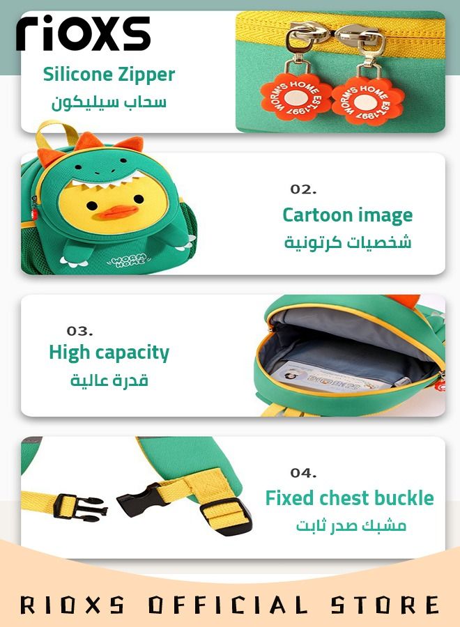 Kids Boys Girls Toddler Backpack Lightweight Waterproof Kindergarten Schoolbag Animal 3D Cartoon Mini Travel Bag for Baby Girls Boys 2-8 Years Daypack