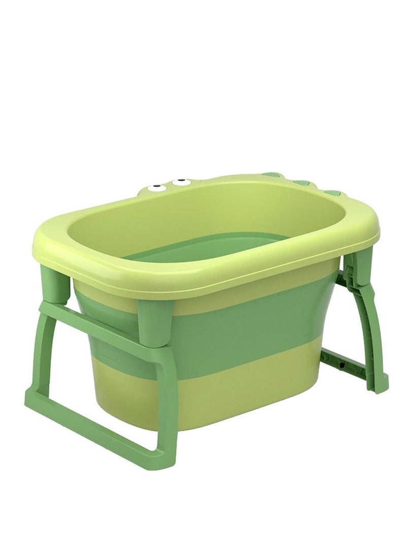 Foldable Collapsible Bathtub Portable Travel Washing Tub with Ridge Protection Pad for Human Youth