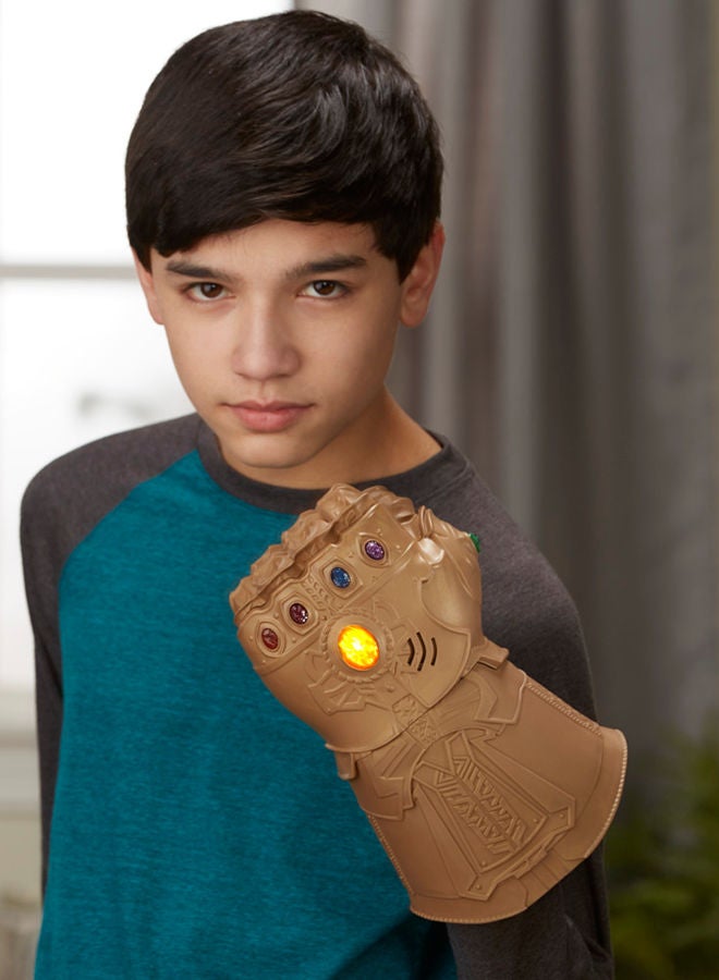 War Infinity Gauntlet with Lights and Sounds, Electronic Fist Role Play Super Hero Toys for Kids Ages 5 and Up