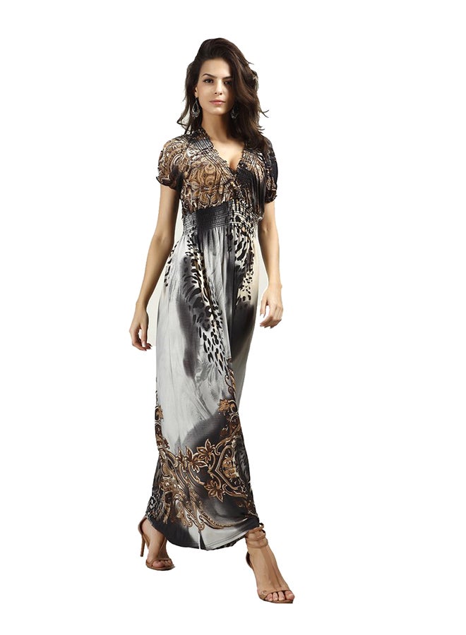 Large Size Ice Silk Beach Skirt Bohemian Dress Multicolour