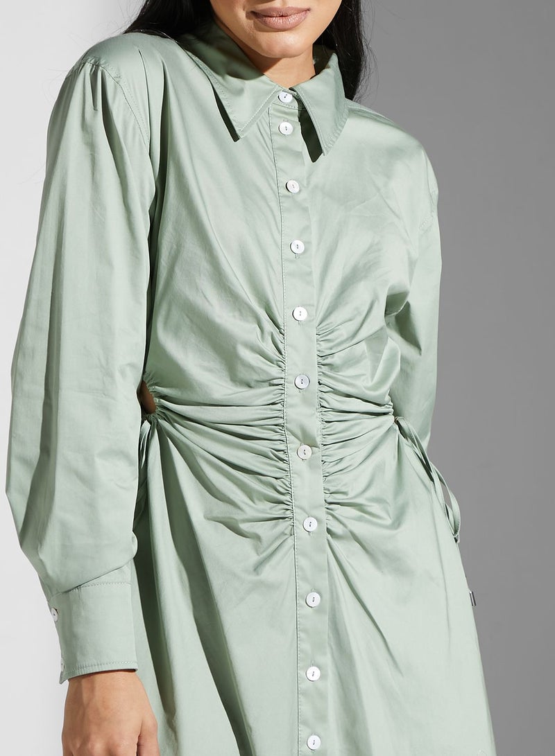 Pocket Detail Shirt Dress