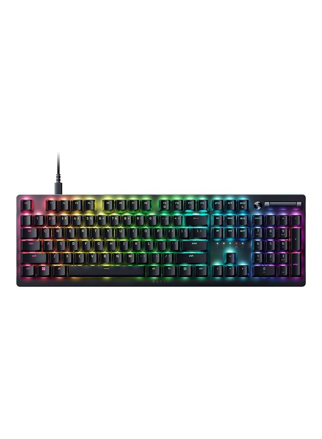 Razer DeathStalker V2 Gaming Keyboard: Low-Profile Optical Switches - Linear Red - Ultra-Durable Coated Keycaps - Durable Aluminum Top Plate - Multi-Function Roller - Media Button - Chroma RGB - Black
