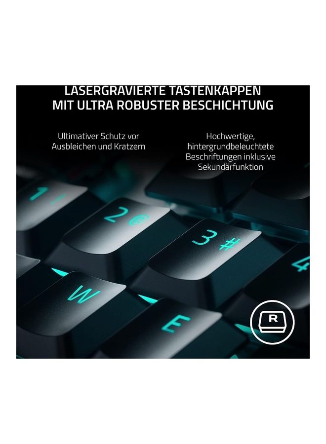 Razer DeathStalker V2 Gaming Keyboard: Low-Profile Optical Switches - Linear Red - Ultra-Durable Coated Keycaps - Durable Aluminum Top Plate - Multi-Function Roller - Media Button - Chroma RGB - Black